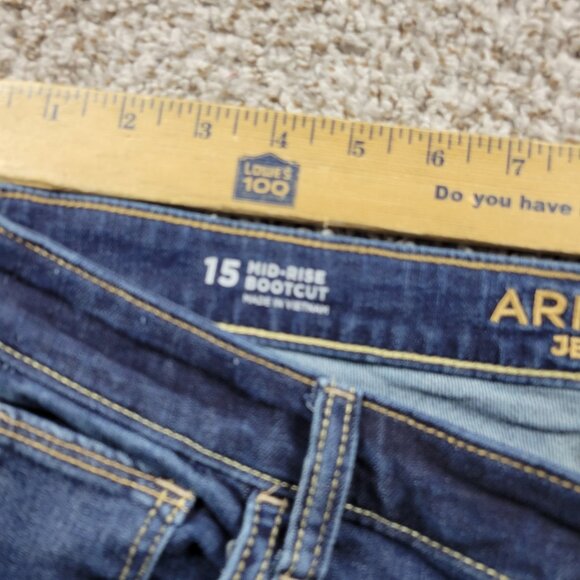 Arizona Jeans Women's 15 Bootcut Mid Rise Stretch Denim Dark Wash - Picture 3 of 7